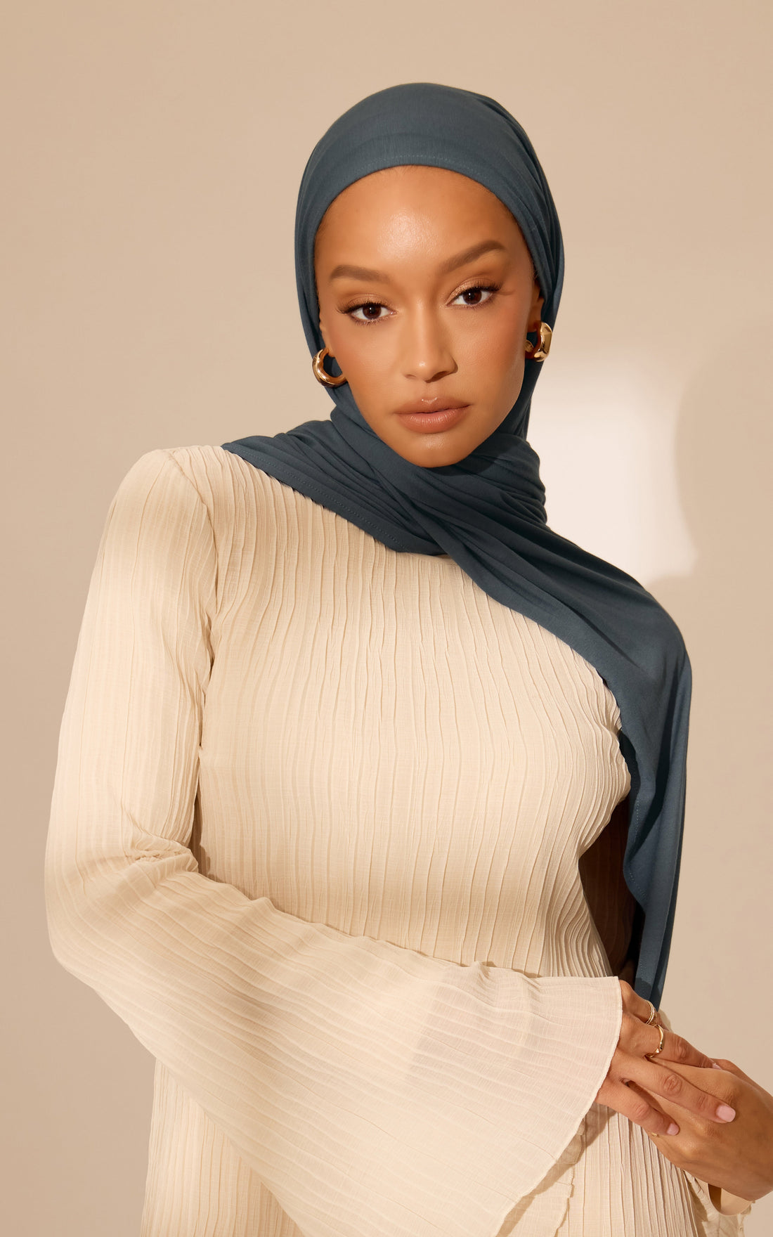 Baritone Blue Premium Jersey Hijab — Standard