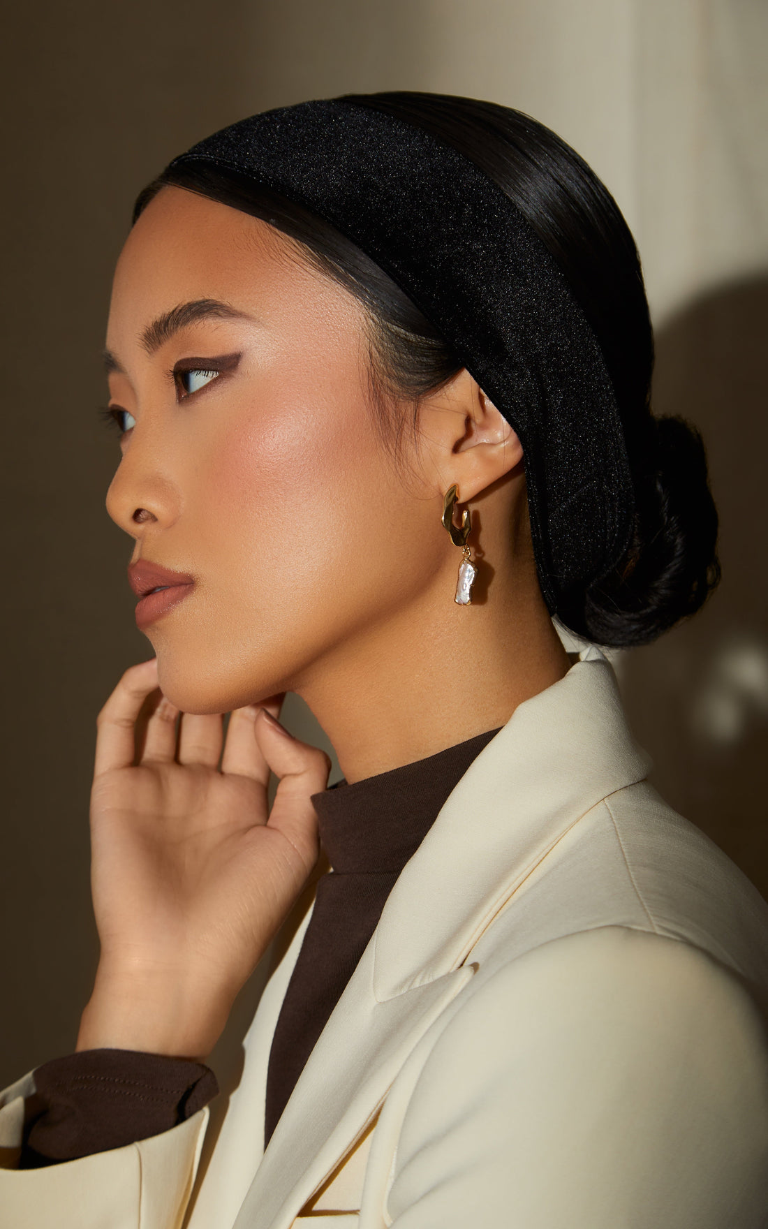 Black No-Slip Scarf Headband