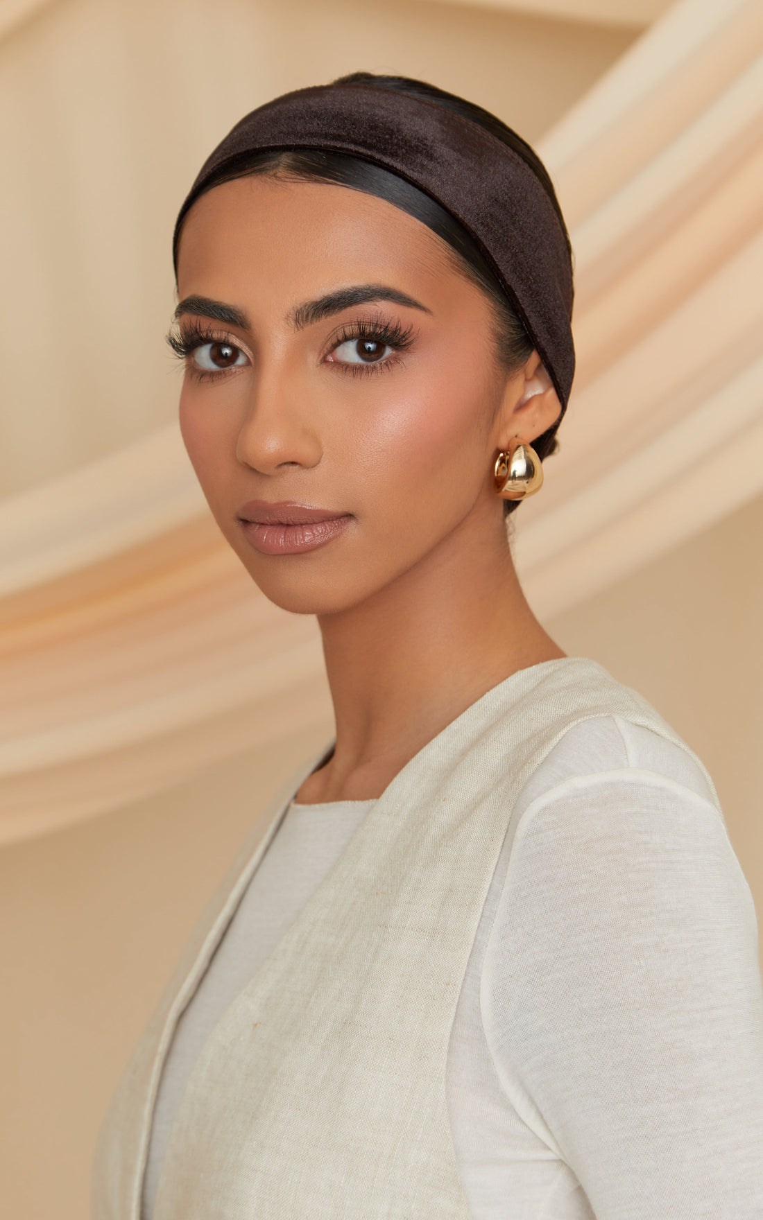 Brown No-Slip Scarf Headband
