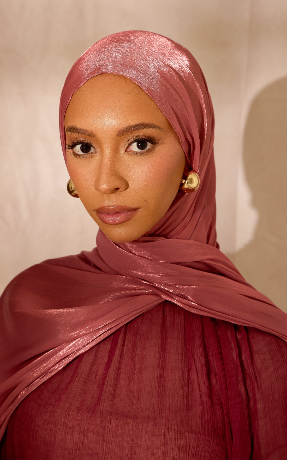 Canyon Rose Lustre Satin Hijab