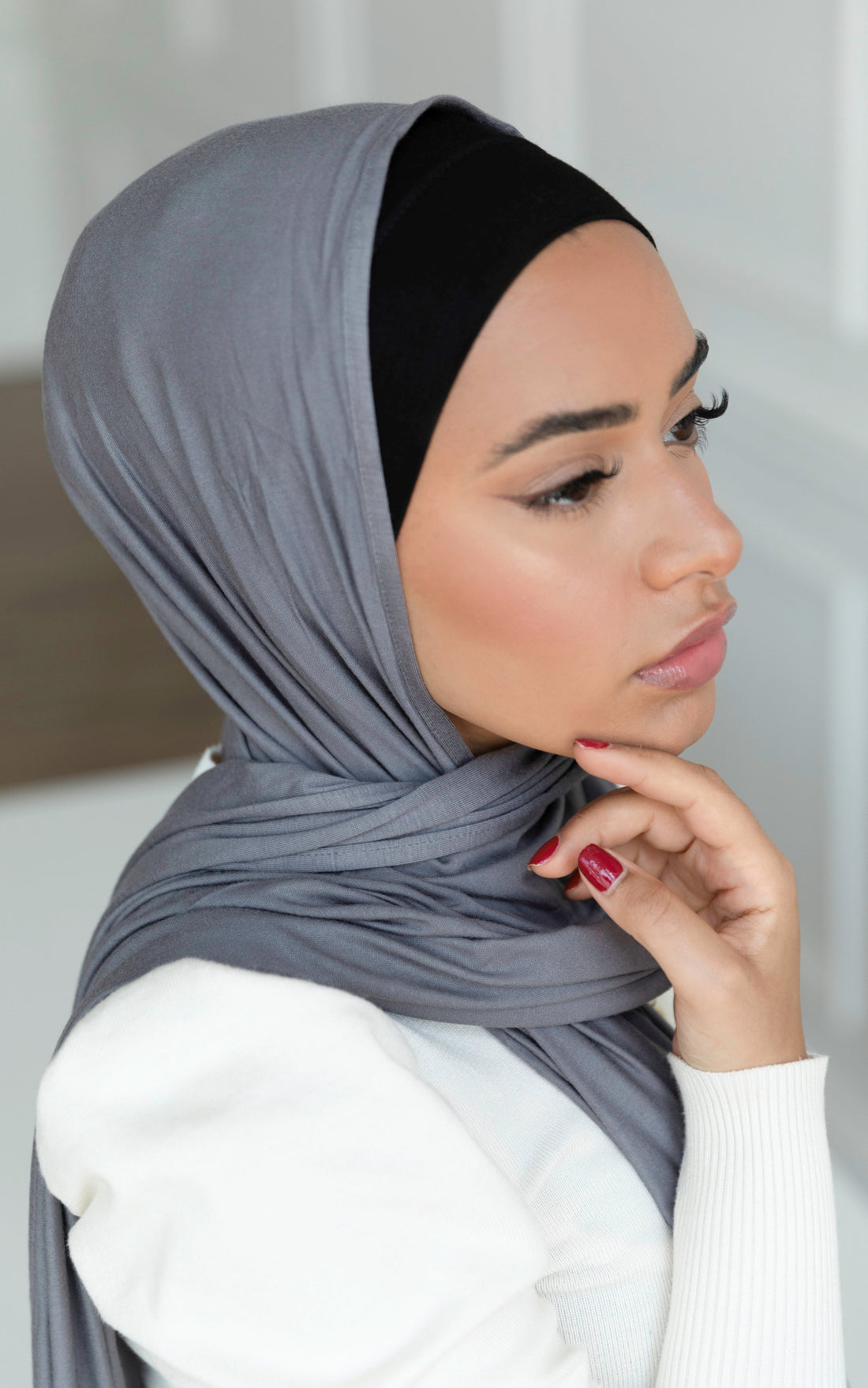 Black Cotton Under Scarf