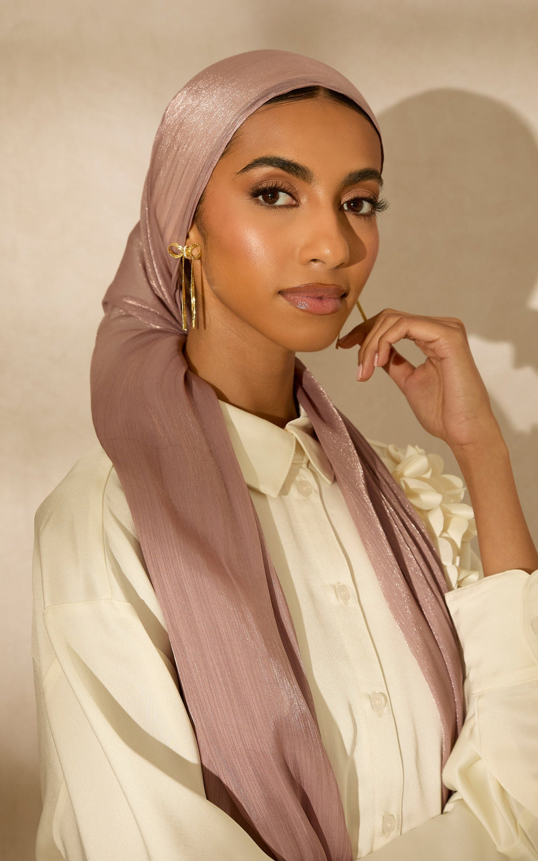 Dusky Orchid Lustre Satin Hijab