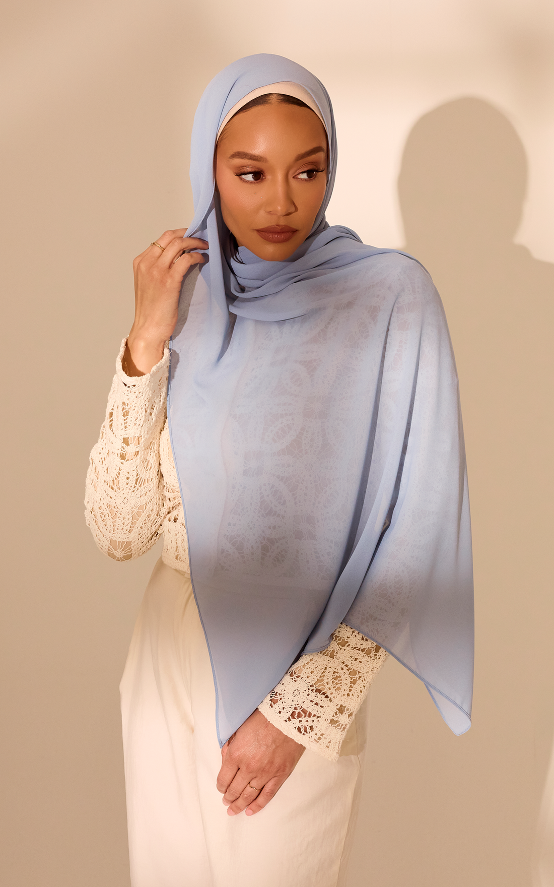 Moody Blue Chiffon Hijab