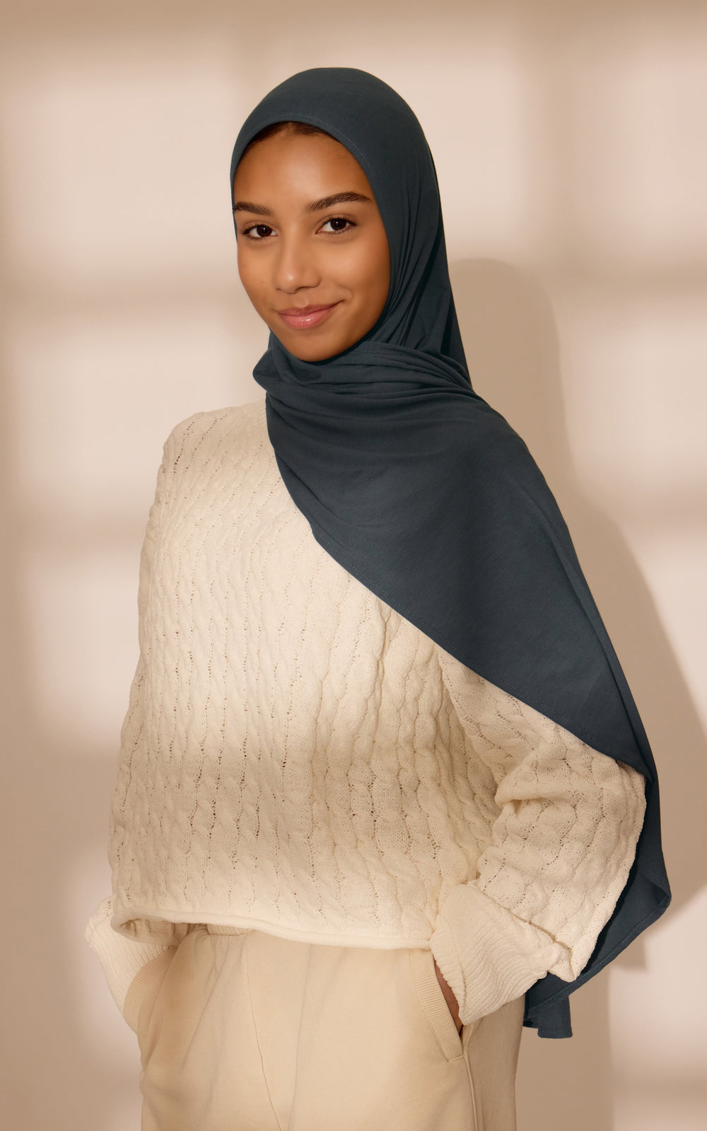 Kids' Hijab — Baritone Blue