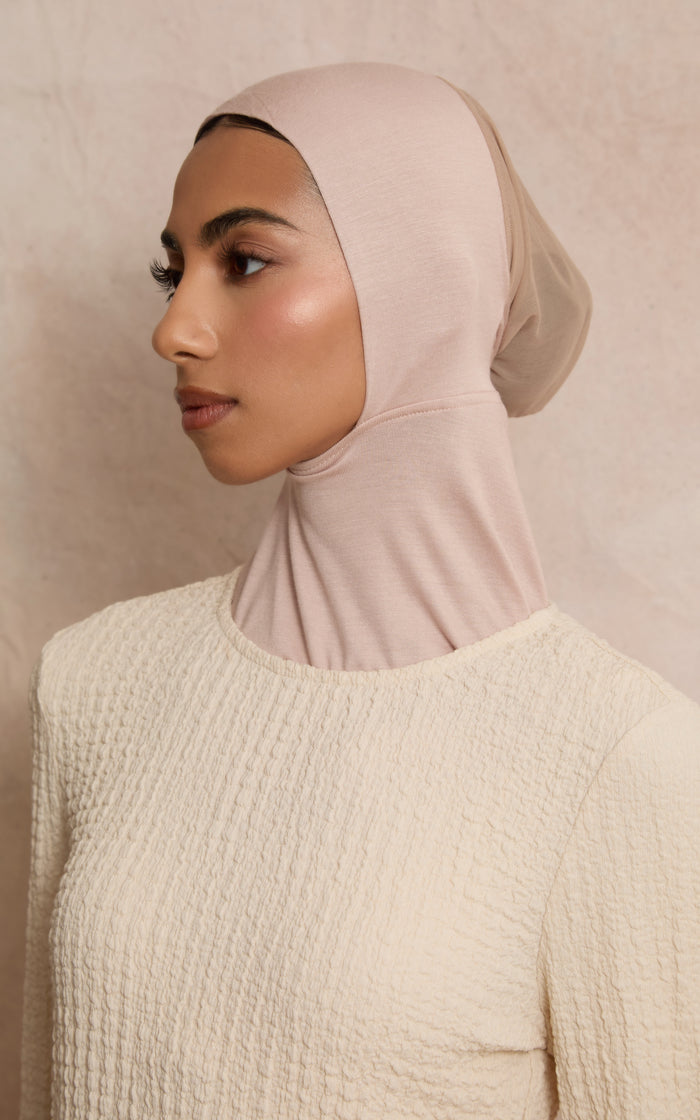 Full Coverage Mesh-Back Under Scarf Rose Dust