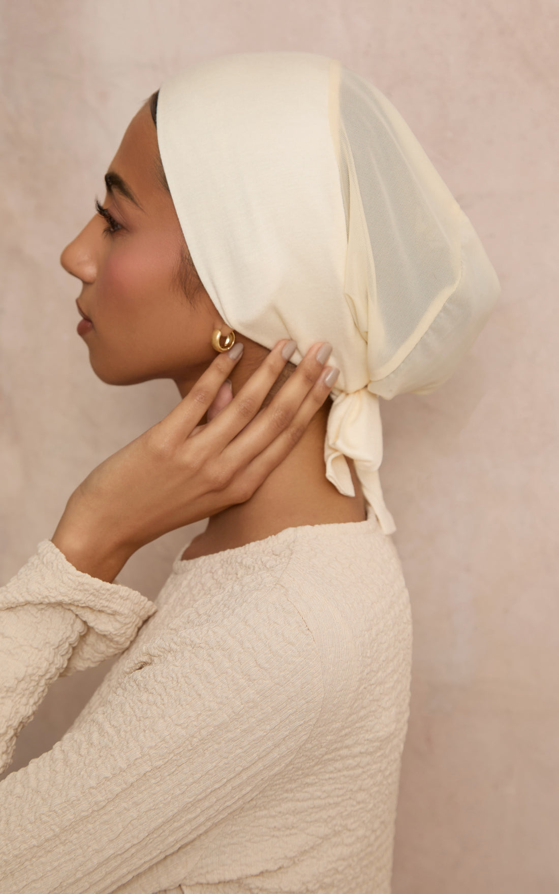 Ivory Mesh-Back Under Scarf — CULTURE (view 3)
