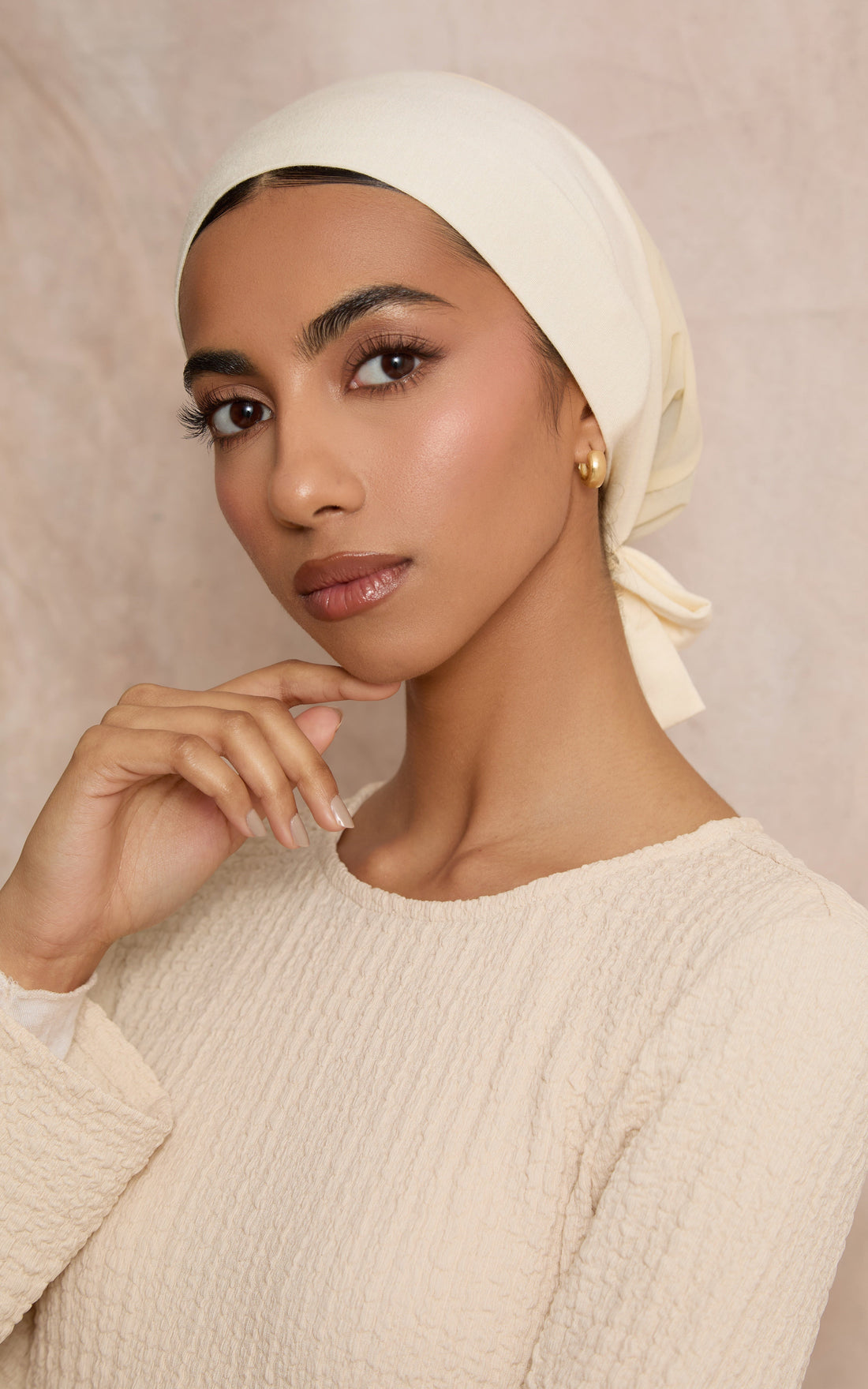 Ivory Mesh-Back Under Scarf — Regular