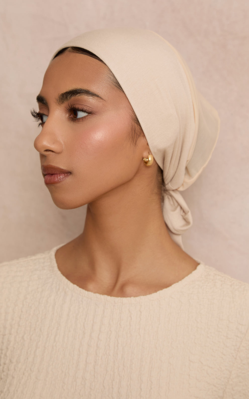 Mesh-Back Under Scarf — Moonlight