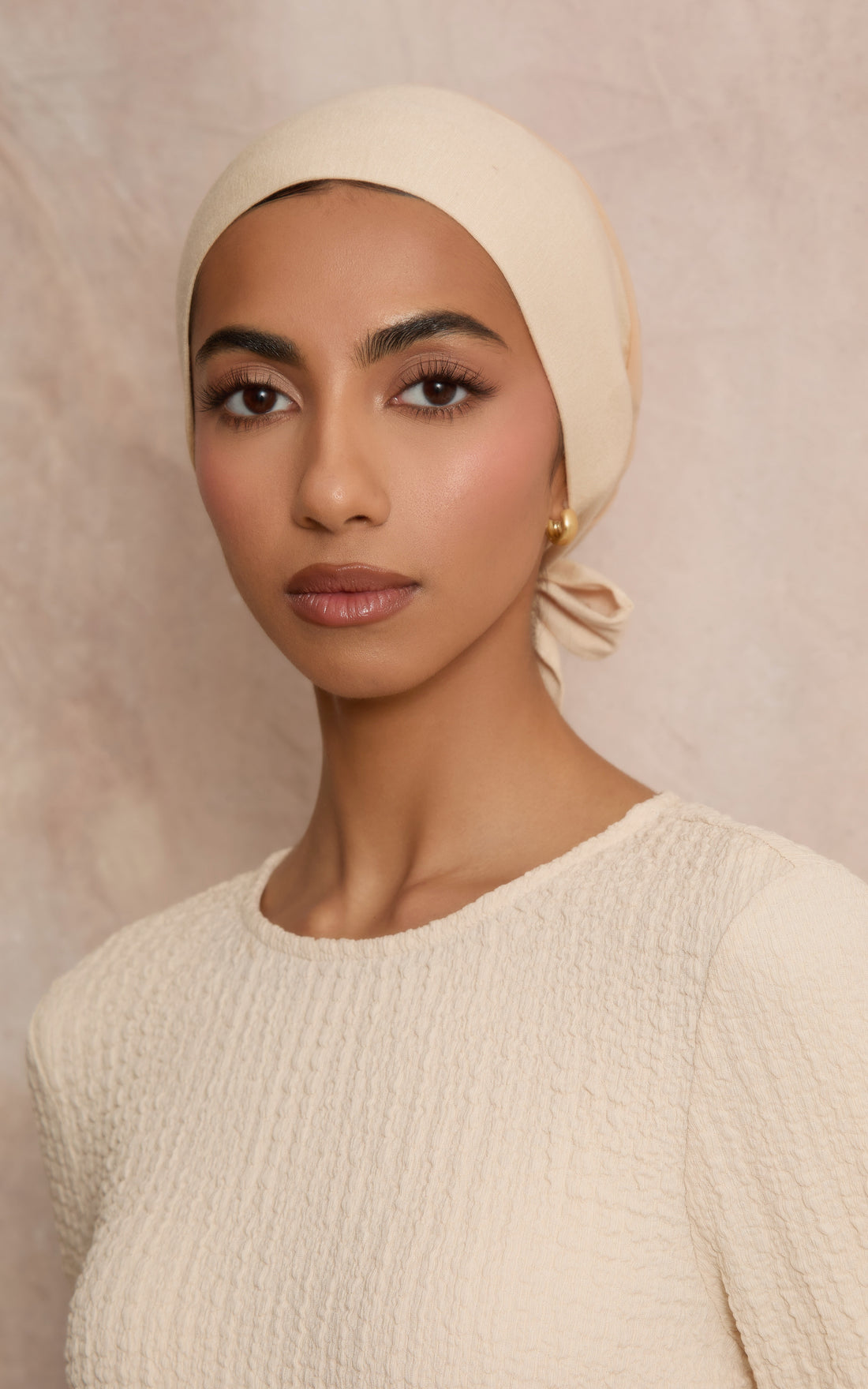 Nude Mesh-Back Under Scarf — CULTURE (view 3)