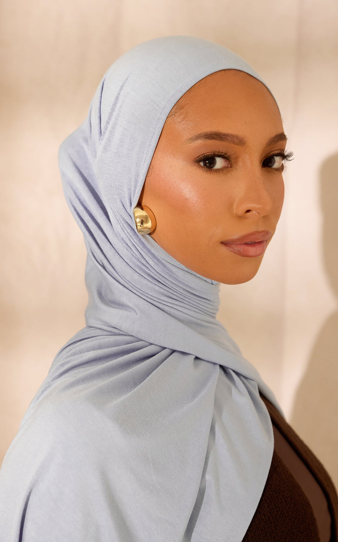 Mist Blue Premium Jersey Hijab — Mini