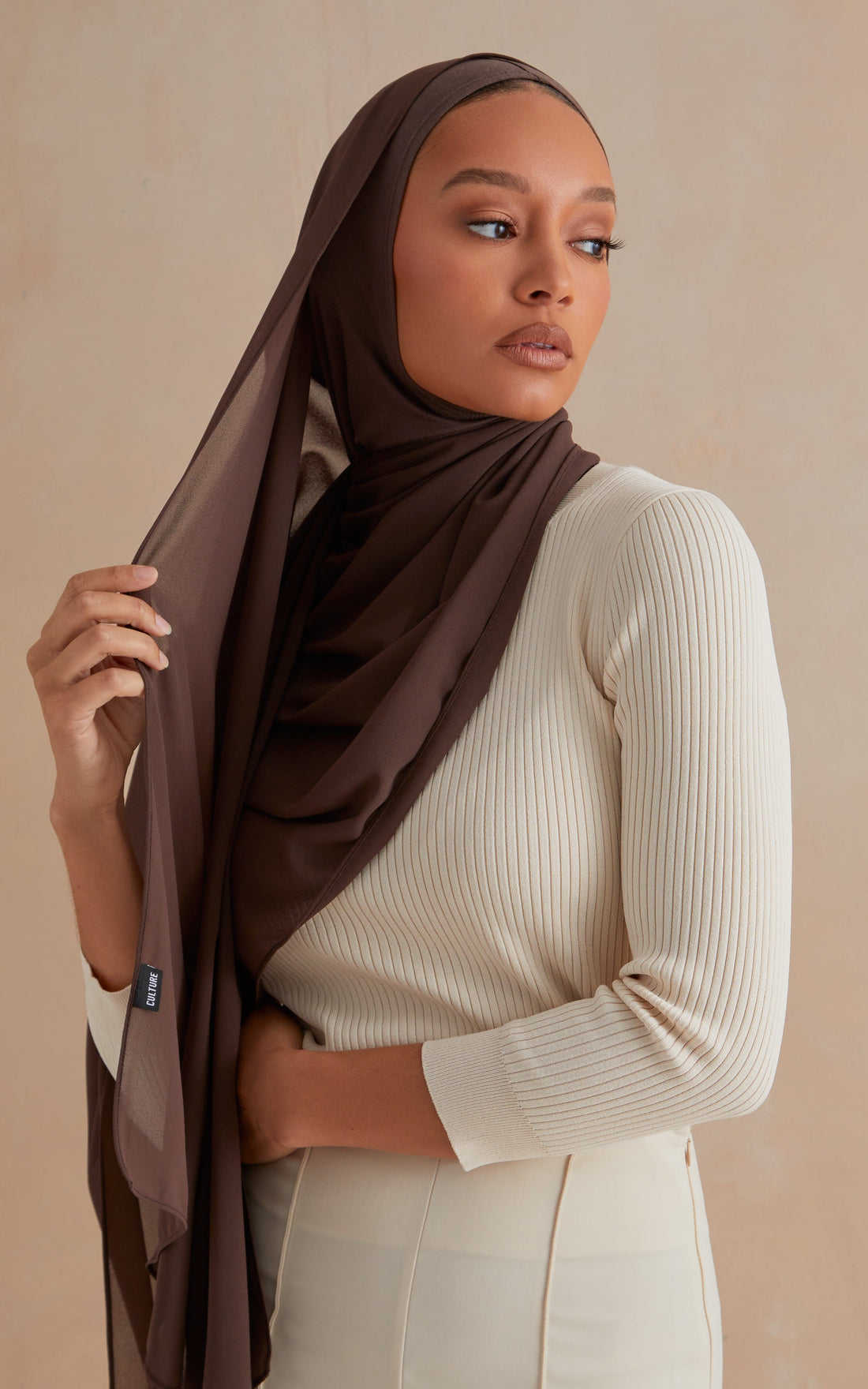 Mocha Full Coverage Essential Under Scarf