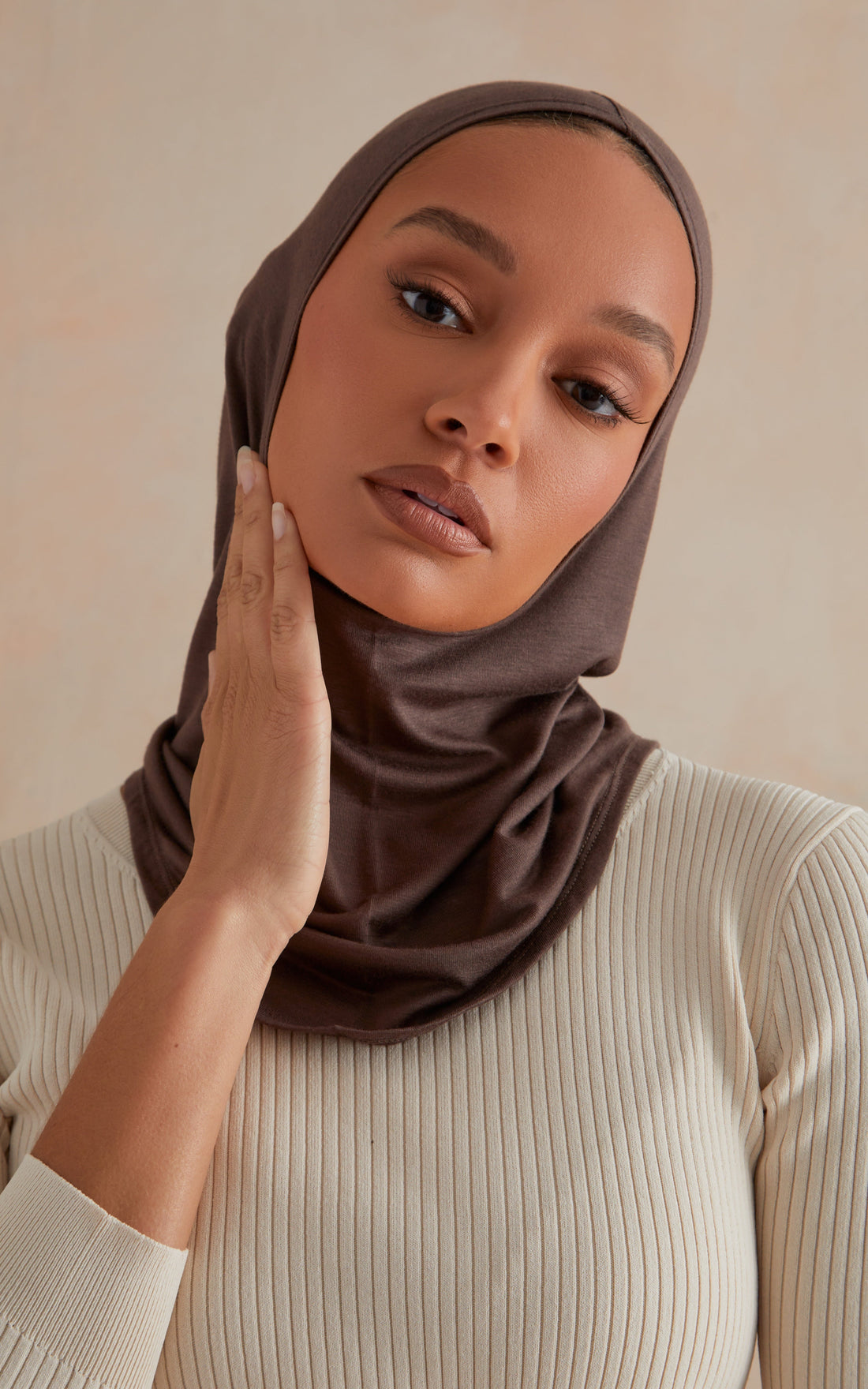 Mocha Full Coverage Essential Under Scarf