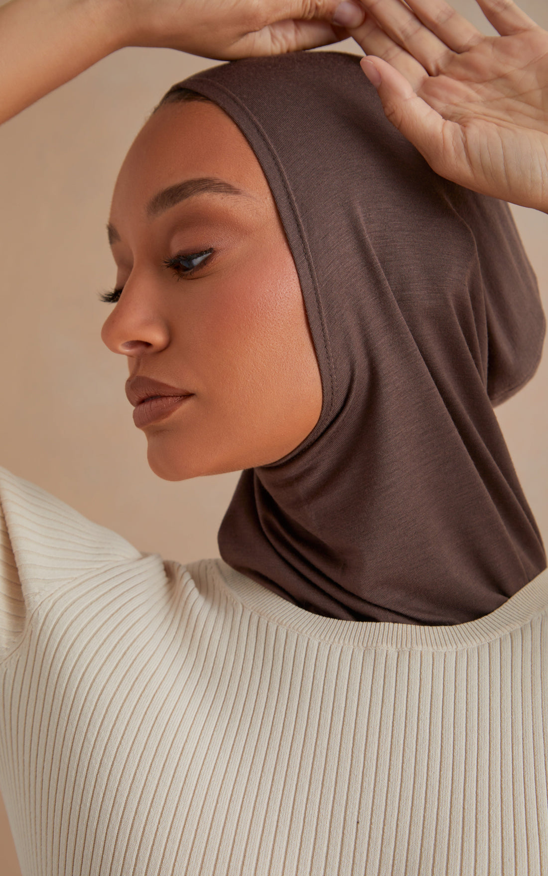 Mocha Full Coverage Essential Under Scarf