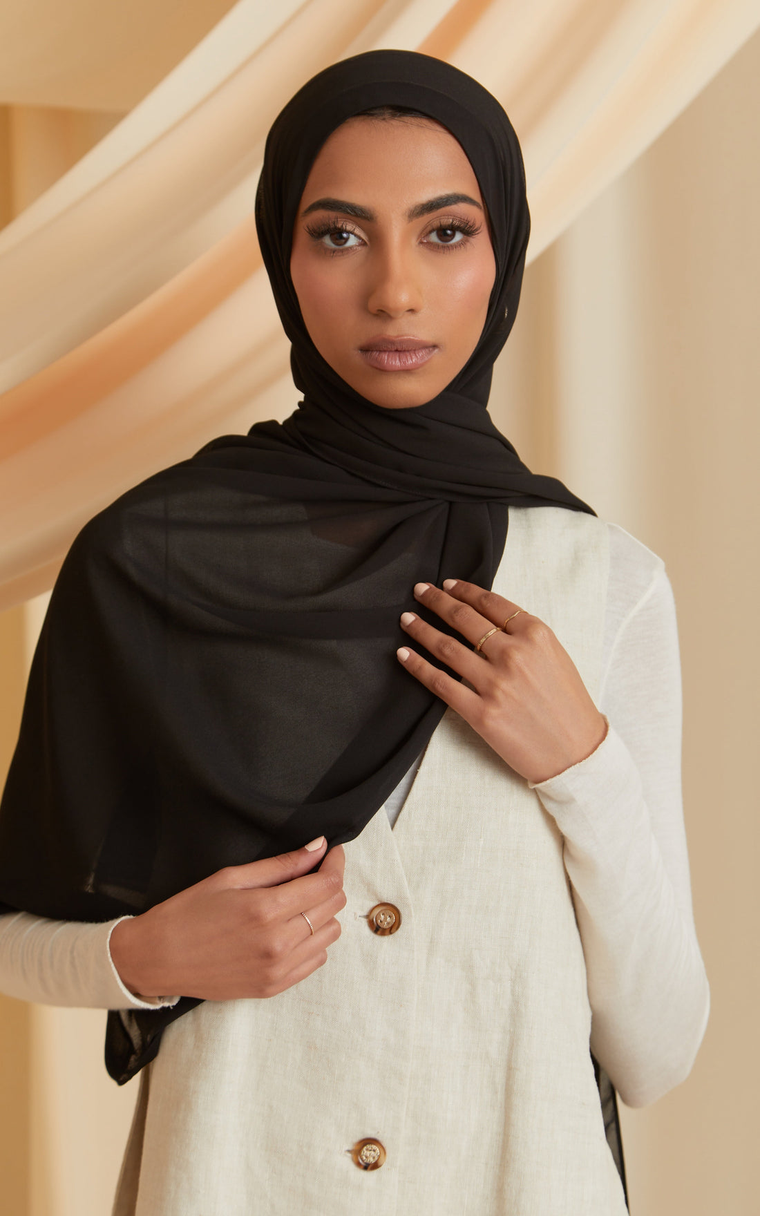 Onyx Chiffon Hijab