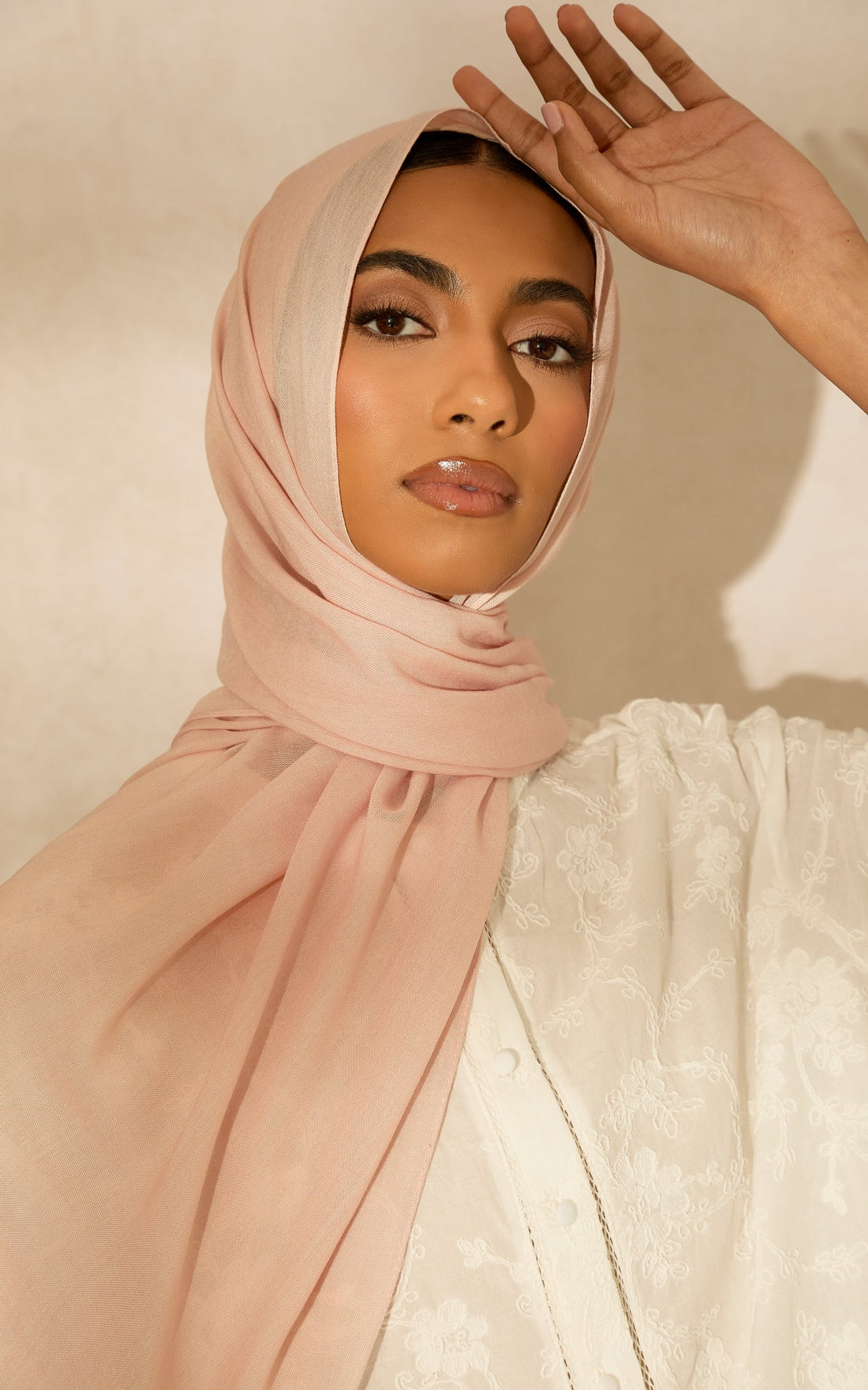 Powder Pink Modal Hijab — Mini