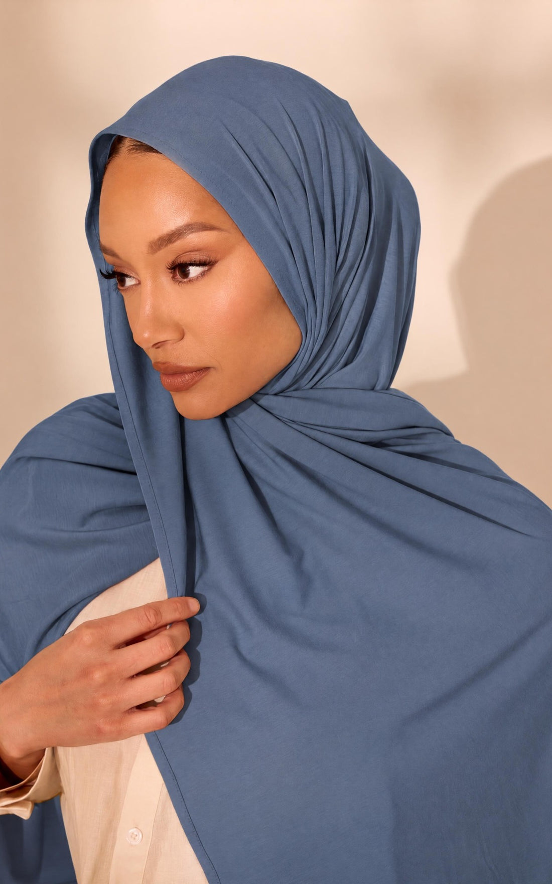 Riviera Blue Premium Jersey Hijab