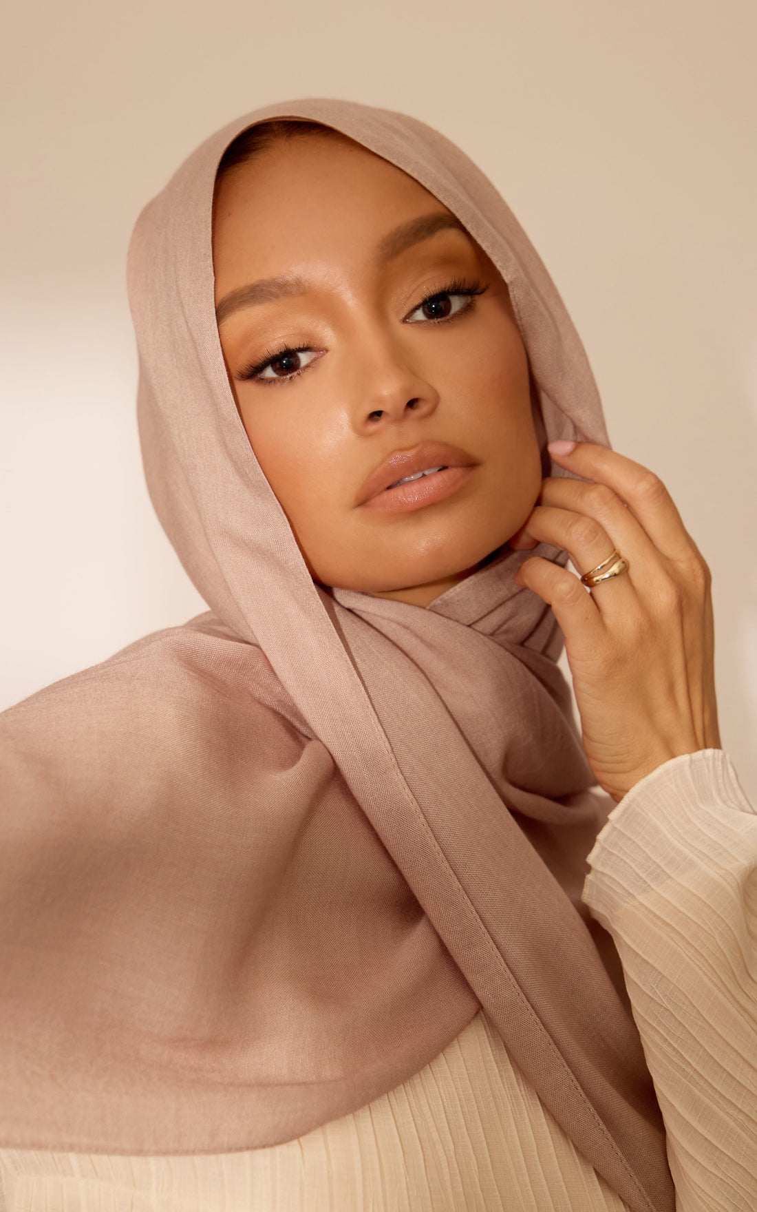 Rose Gold Modal Hijab — Mini