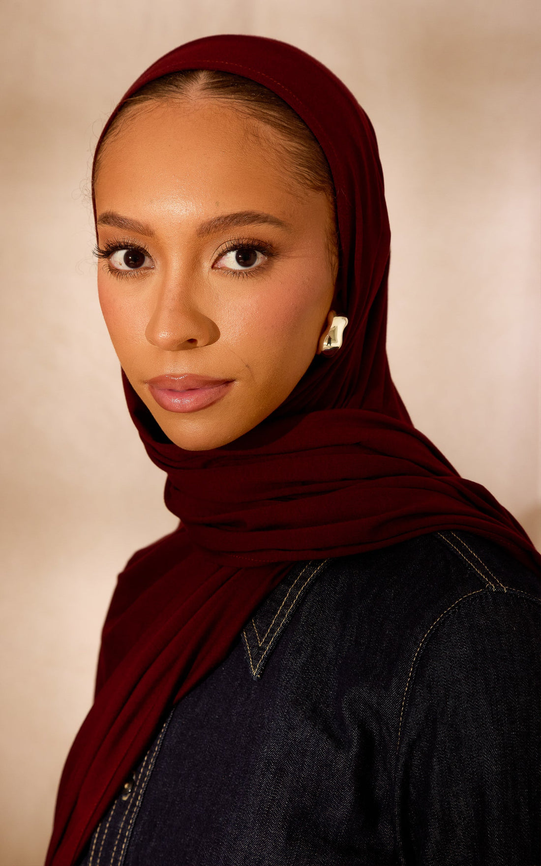 Rouge Premium Jersey Hijab — Mini
