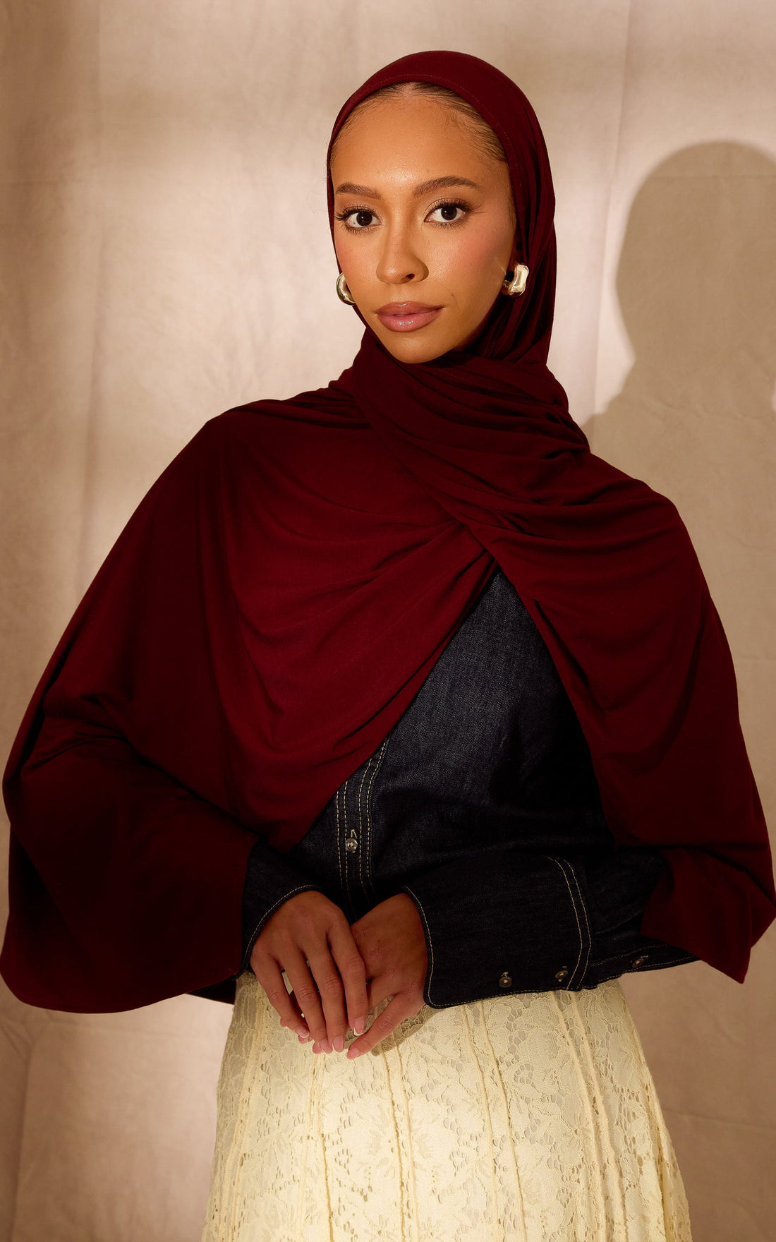 Rouge Premium Jersey Hijab — Standard