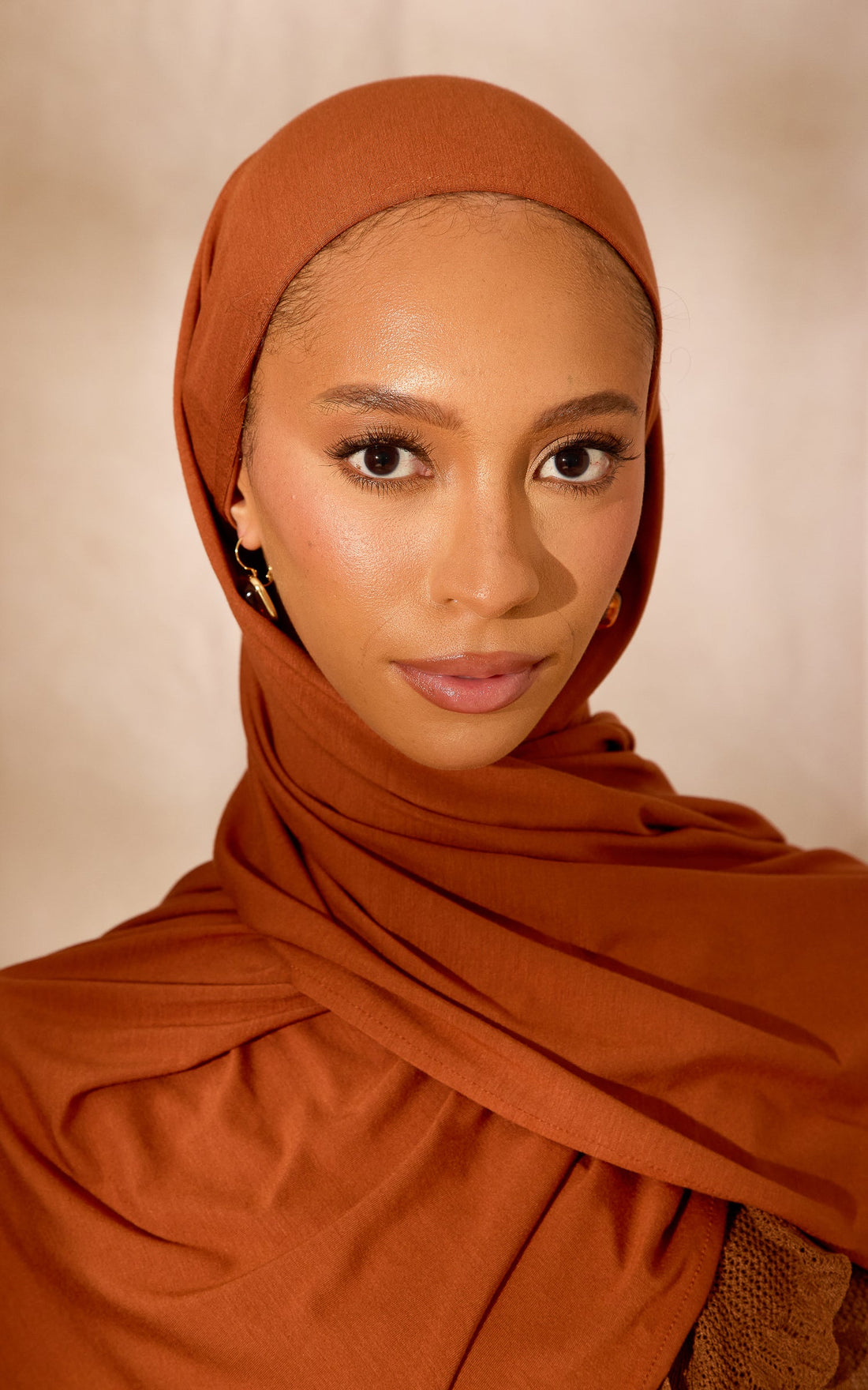 Russet Premium Jersey Hijab — Mini