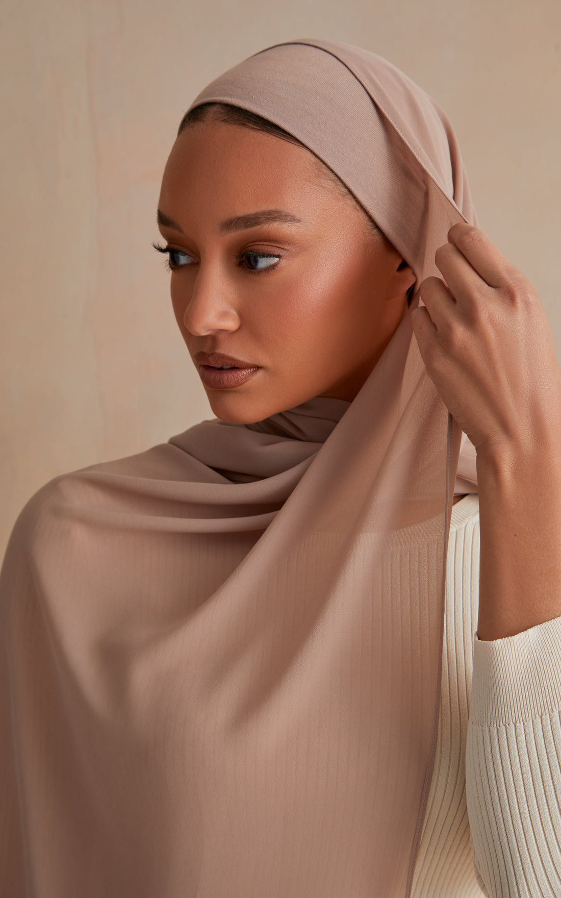 Mushroom Wide Band Cotton Under Scarf