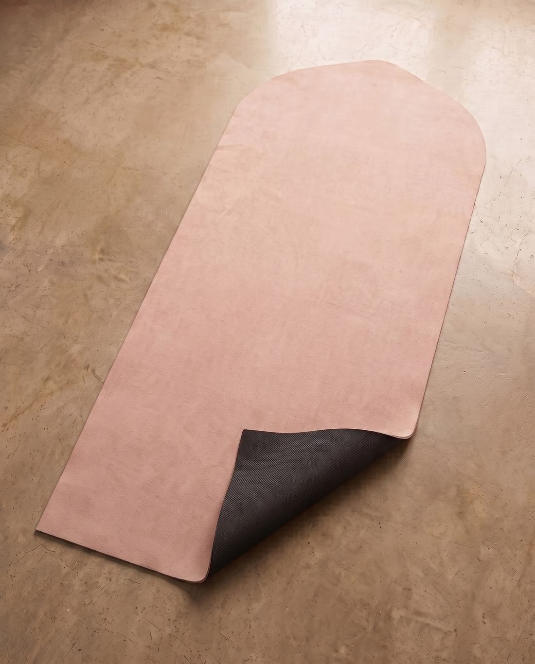 Sand Prayer Mat — folded showing sueded top and grippy underside