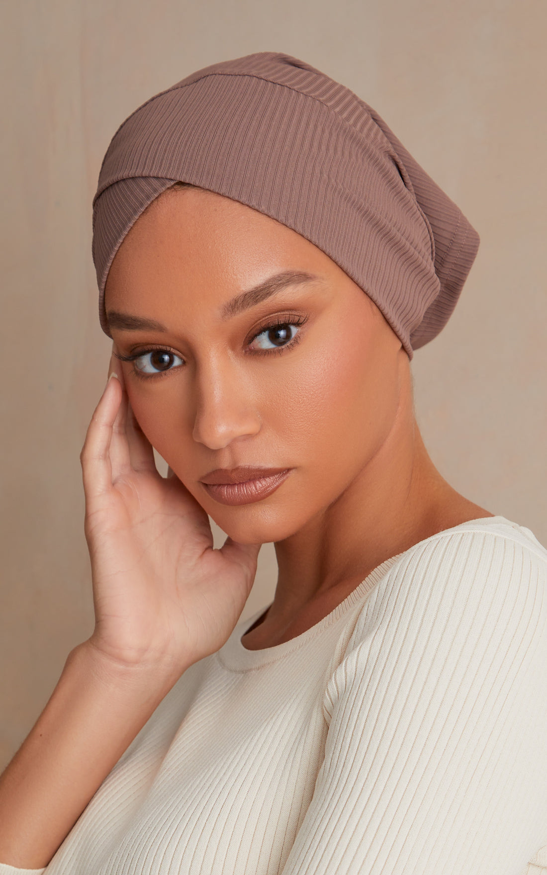 Meerkat Ribbed Cross-Front Under Scarf — CULTURE (view 2)