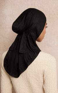 Black Full Coverage Adjustable Under Scarf