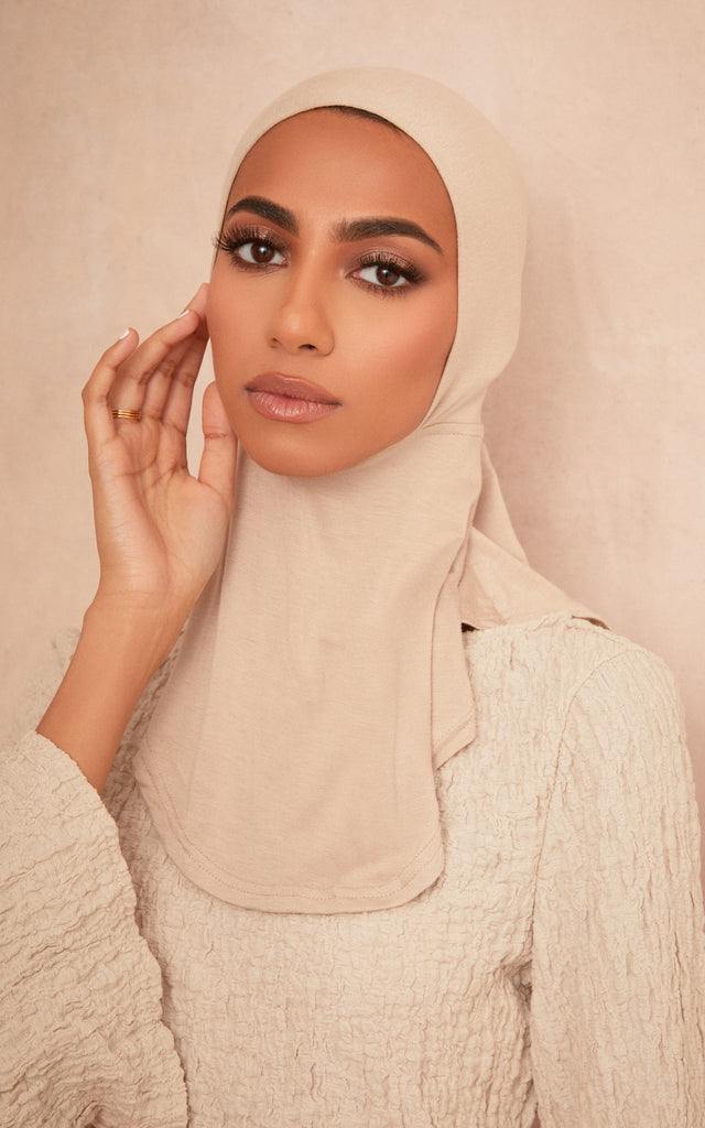 Full Coverage Adjustable Under Scarf Taupe