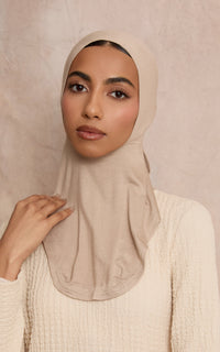 Taupe Full Coverage Adjustable Under Scarf