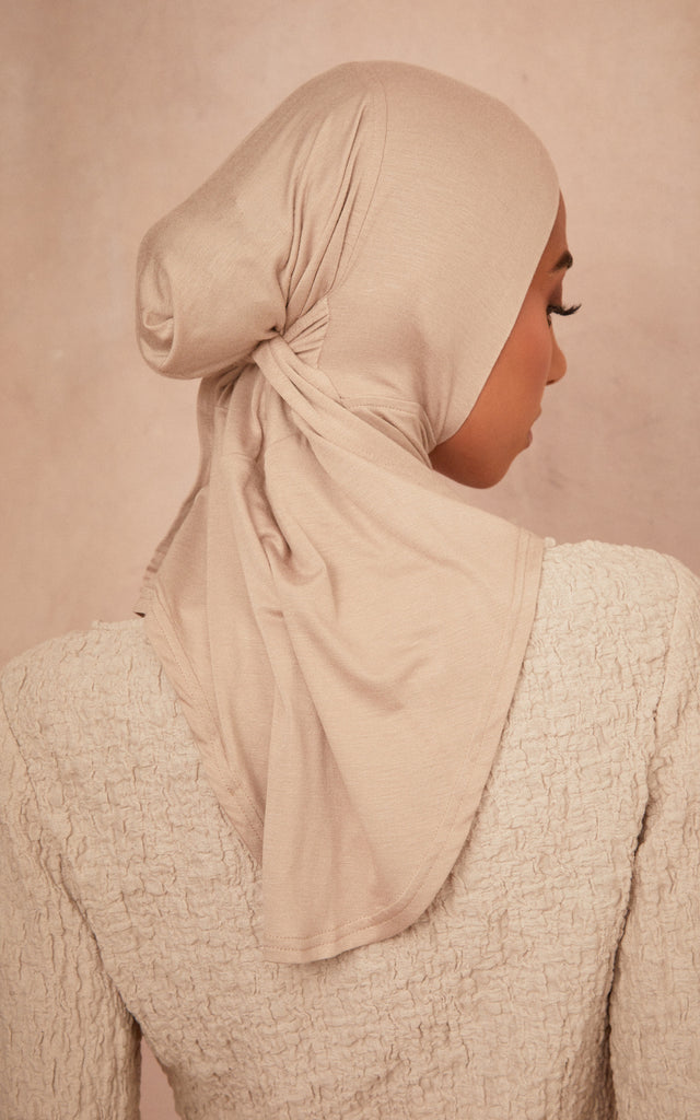 Full Coverage Adjustable Under Scarf Taupe