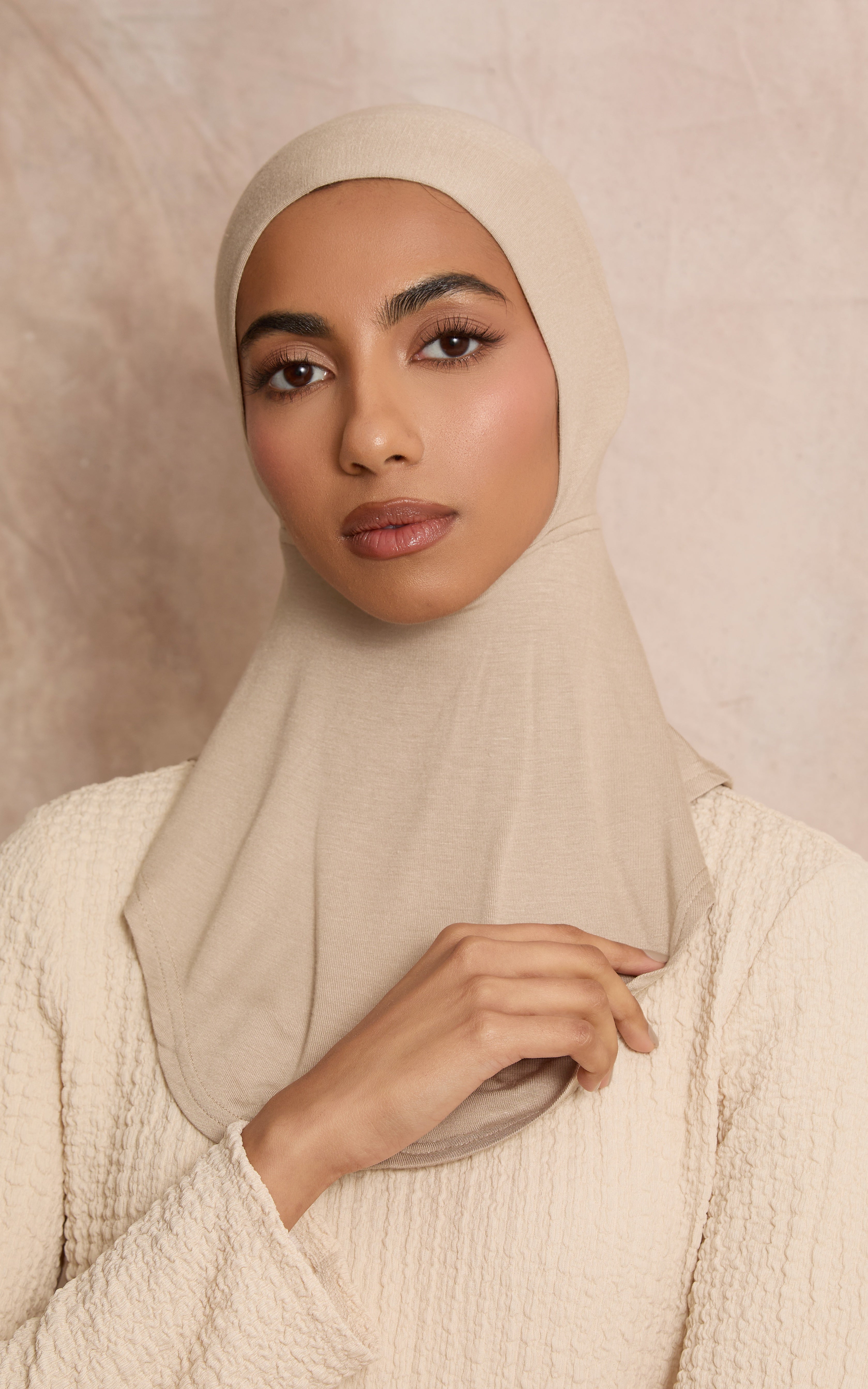 Full Coverage Adjustable Under Scarf Taupe $18.95 Free Shipping