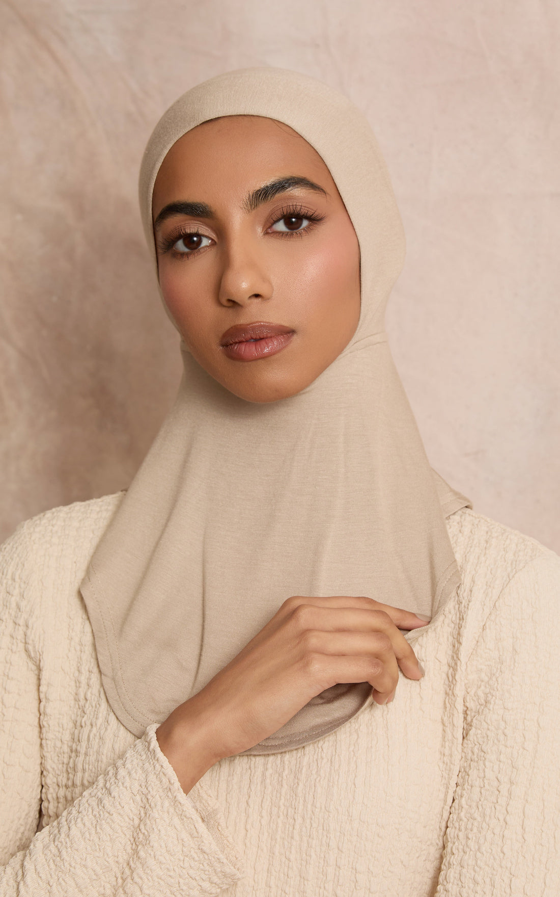 Taupe Full Coverage Adjustable Under Scarf