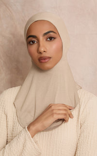 Taupe Full Coverage Adjustable Under Scarf
