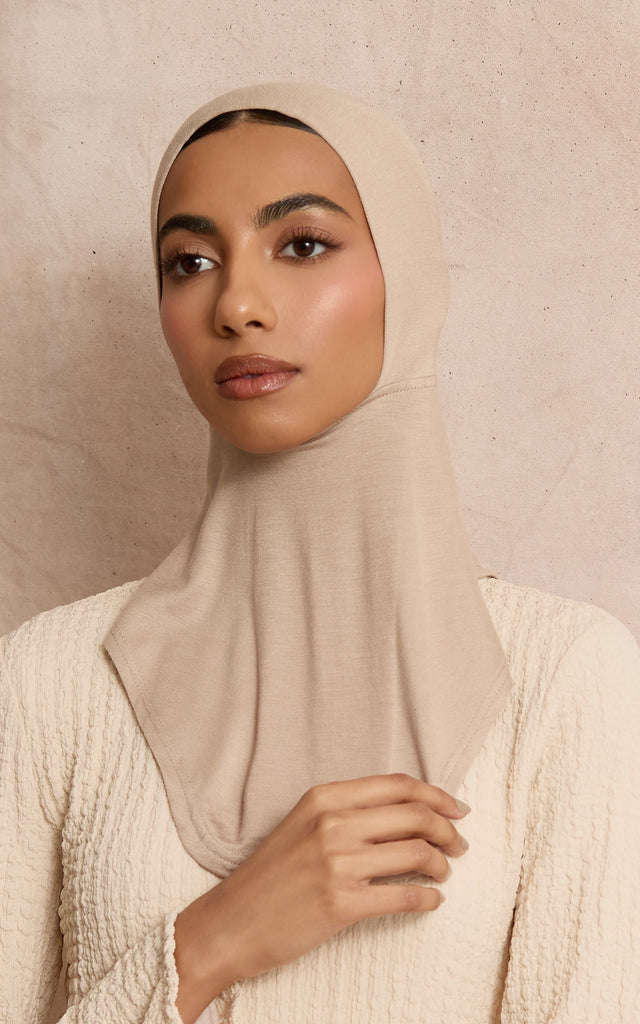 Full Coverage Adjustable Under Scarf Taupe