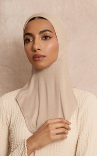 Taupe Full Coverage Adjustable Under Scarf