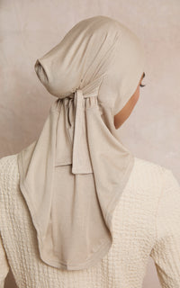 Taupe Full Coverage Adjustable Under Scarf