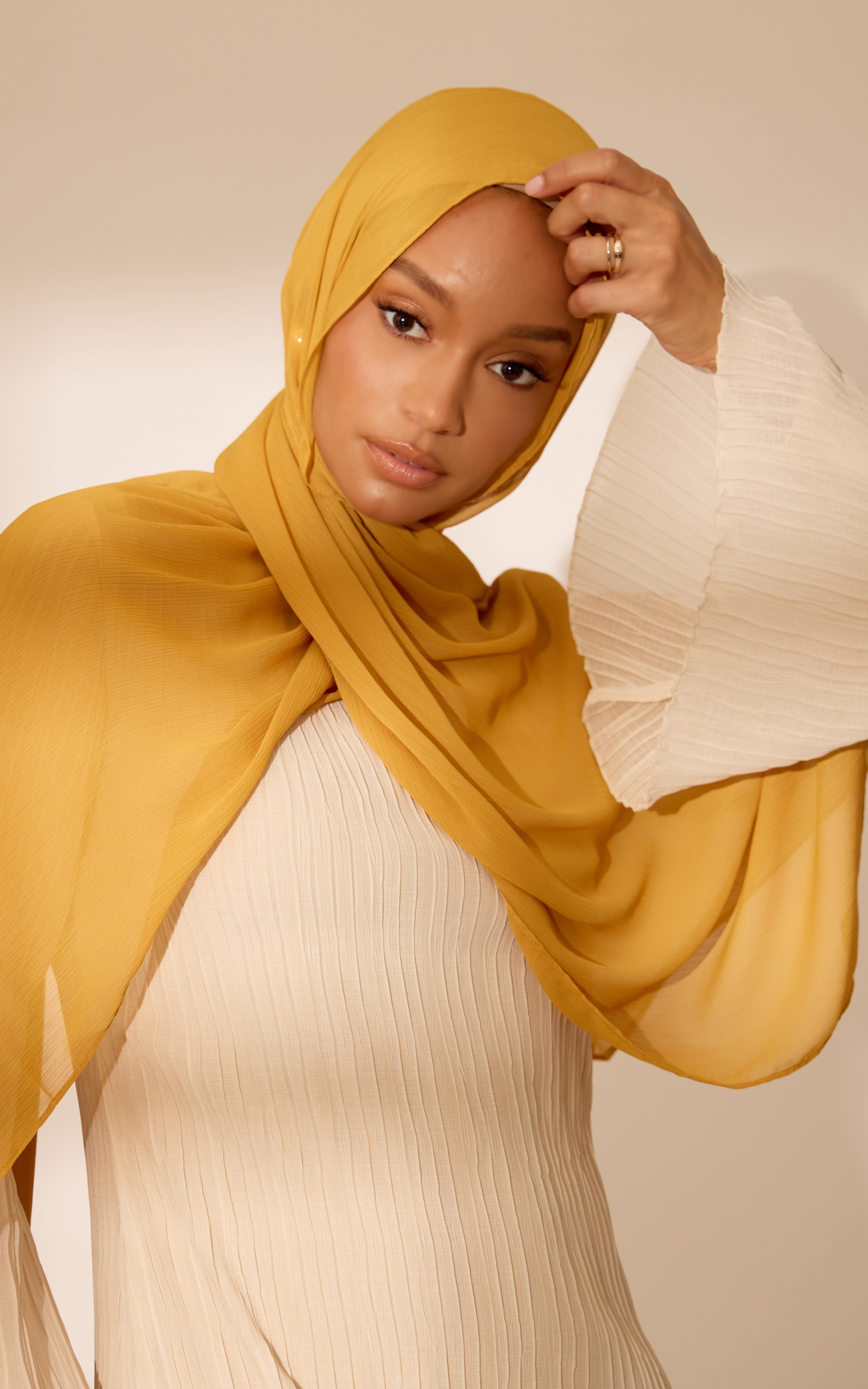 Solid Textured Chiffon ARTISAN Hijab Scarf $10.95 Free Shipping