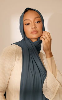 Baritone Blue Premium Jersey Hijab — Mini