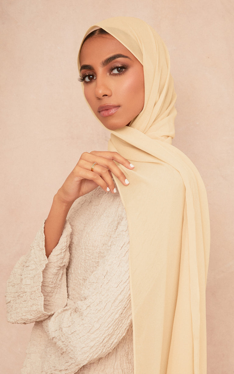 Solid Chiffon White Hijab Scarf $17.95 Free Shipping!