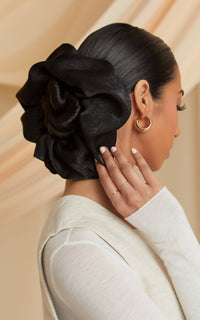 Black Satin Scrunchie
