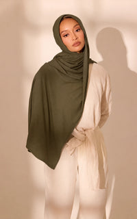 Burnt Olive Premium Jersey Hijab