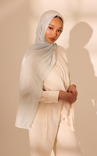 Blue Aura Lustre Satin Hijab