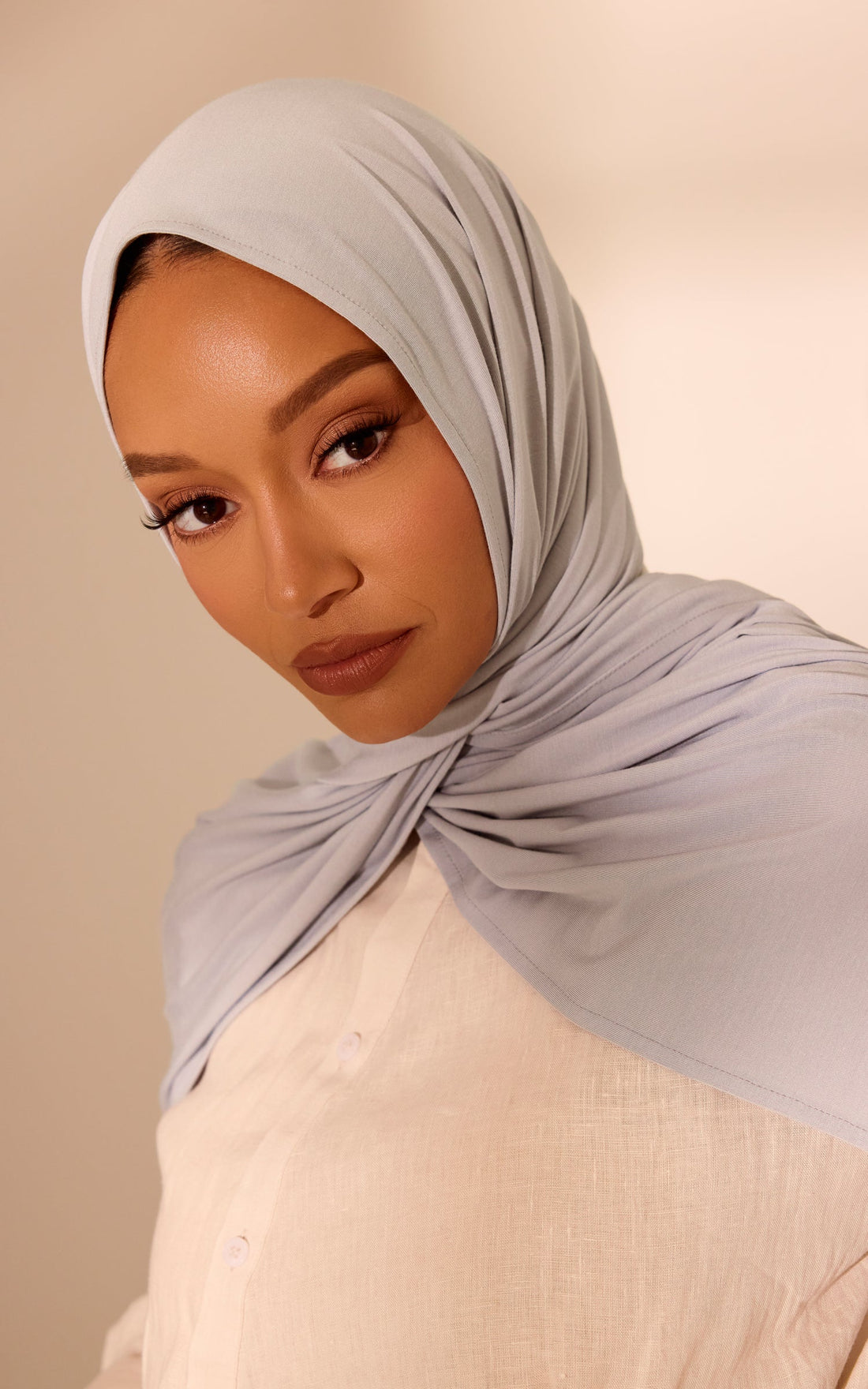 Blue Aura Premium Jersey Hijab — Standard