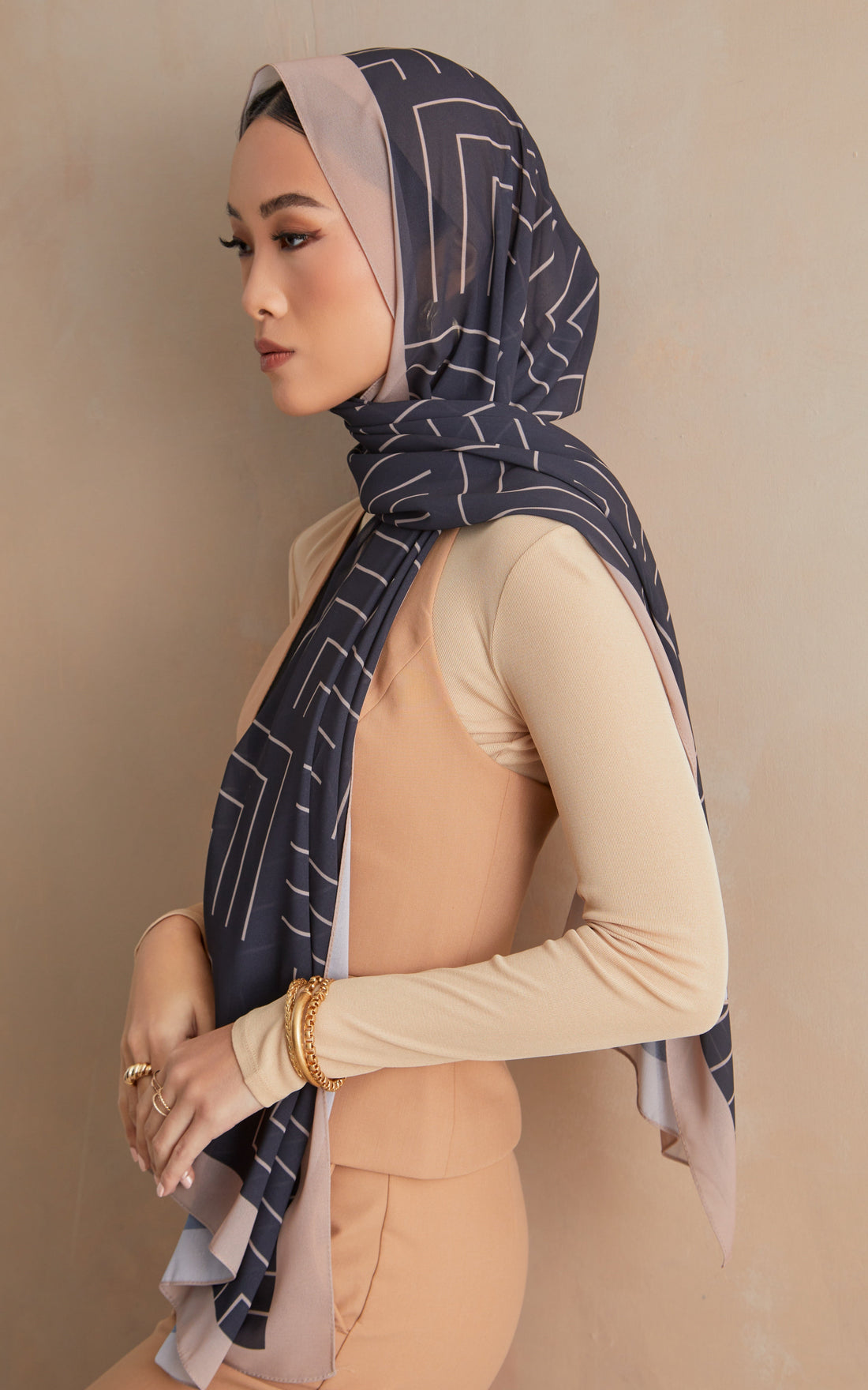 Caen Printed Chiffon Hijab