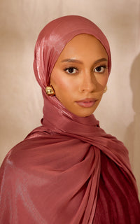 Canyon Rose Lustre Satin Hijab