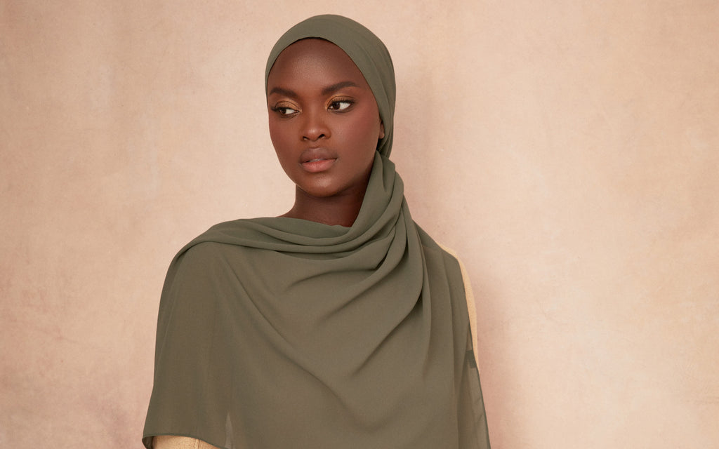 Xirhoot Hijab for Women Hijab Scarf for Women Satin Hijab Texture Satin  Crepe Hijab (Black) at  Women's Clothing store