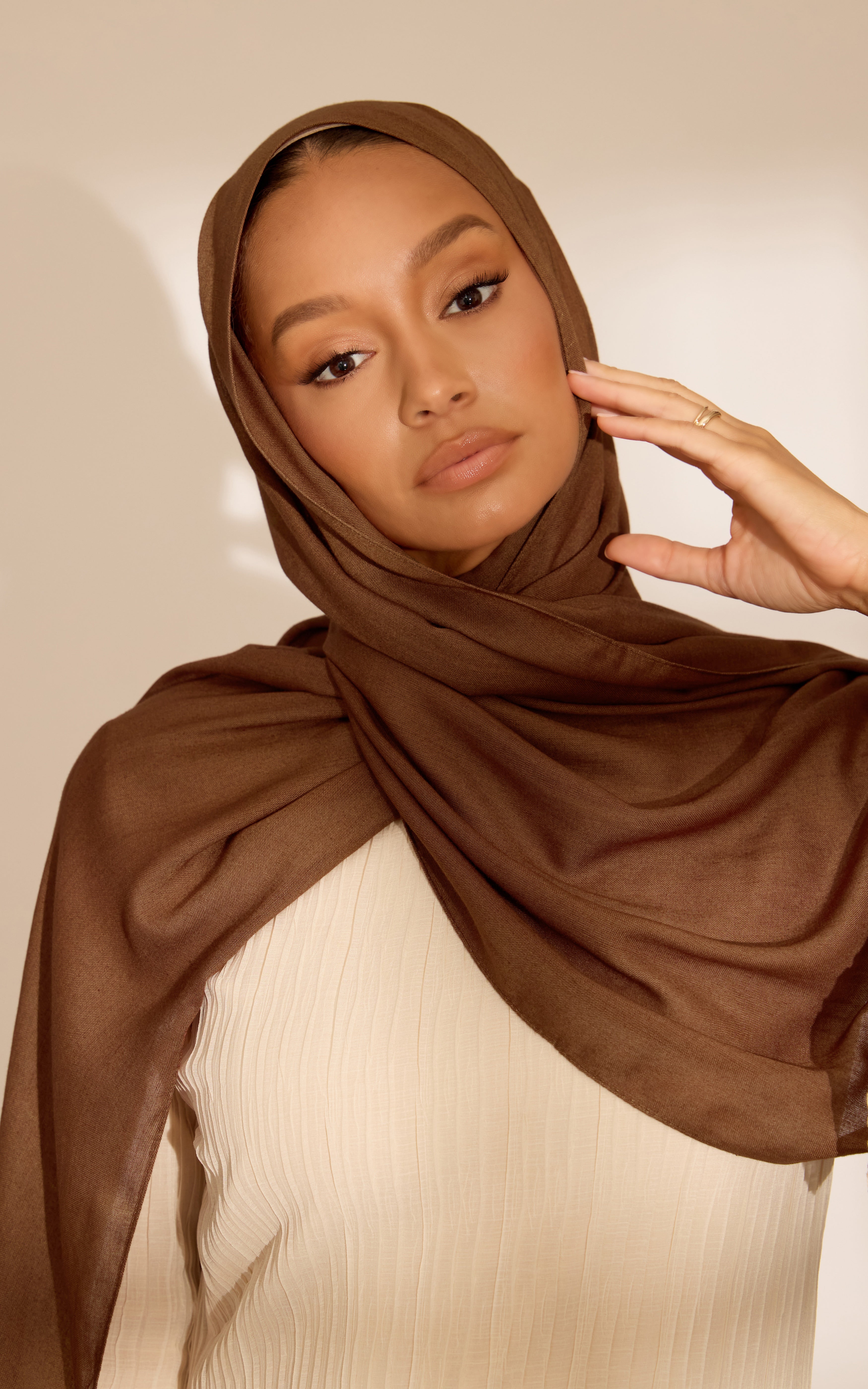 Solid Modal Premium CHESTNUT Hijab $19.95 Free Shipping! | CULTURE Hijab Co.