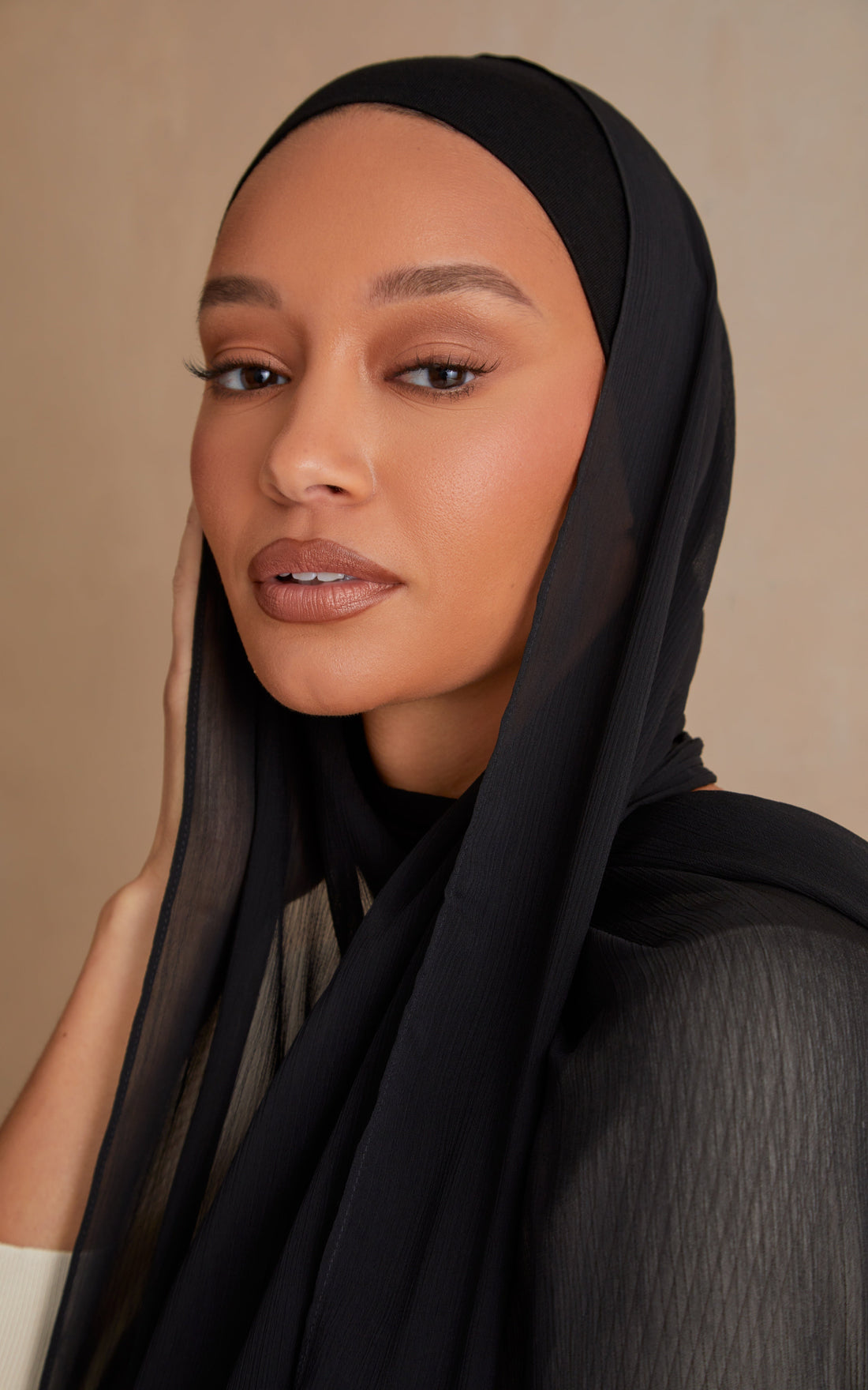 Black Cotton Under Scarf