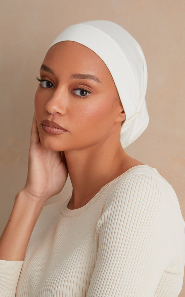 Ivory Cotton Under Scarf